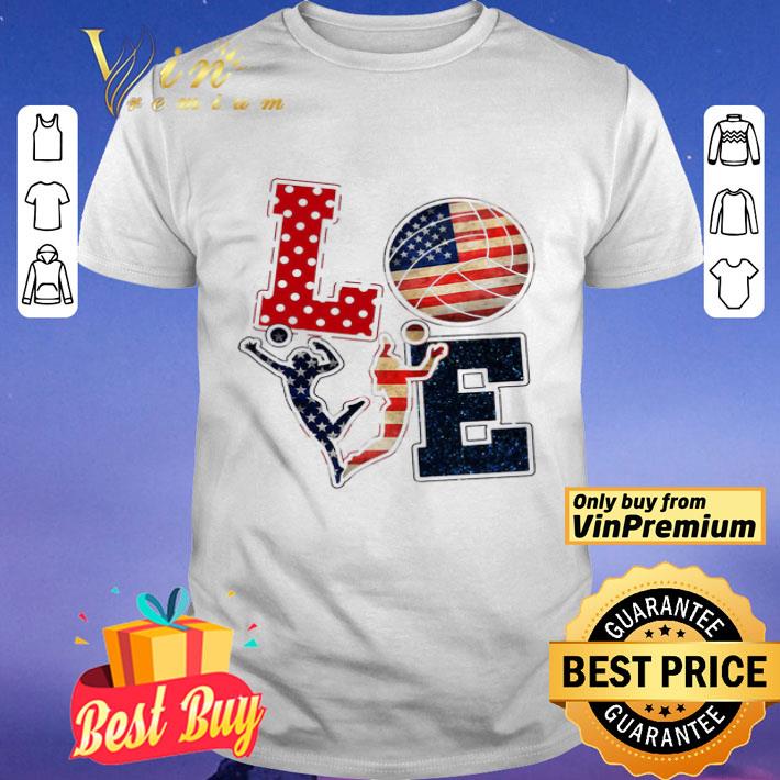 Love Volleyball American Flag shirt