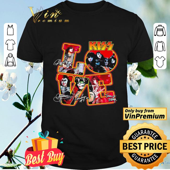 Love kiss band member signatures shirt