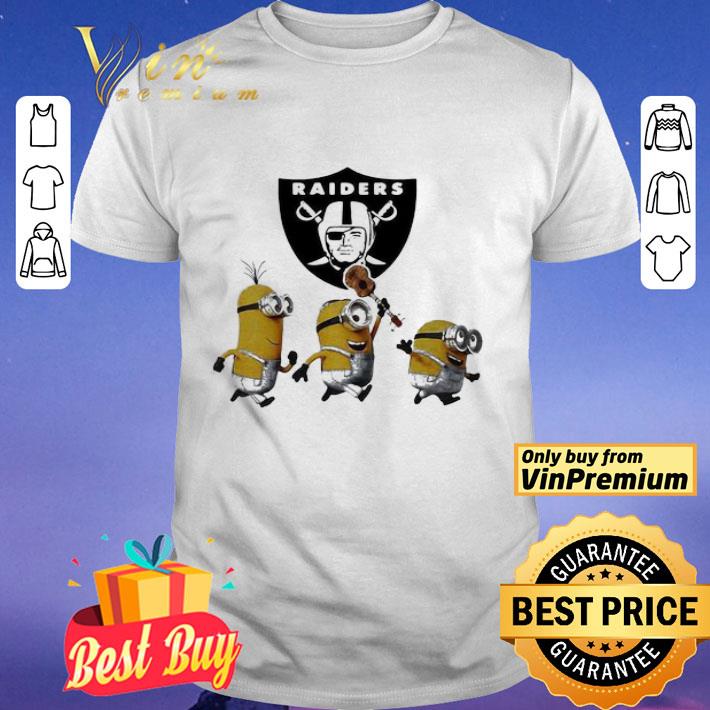 Las vegas raiders football logo minions guitar shirt