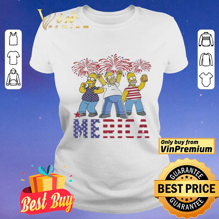 The simpsons merica firework american flag independence day shirt