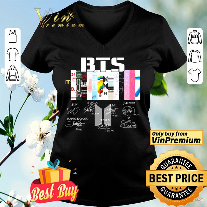 BTS Jin Suga Jungkook Jimin signatures shirt