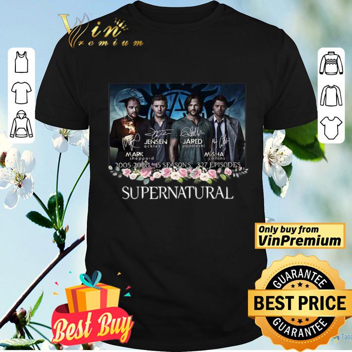 Supernatural 2005 2020 15 seasons 327 episodes signatures shirt