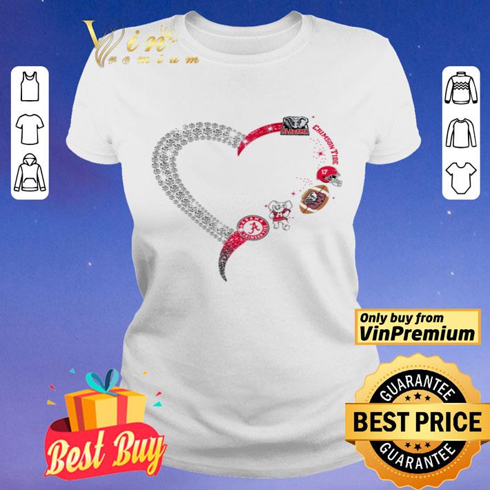 Diamond heart Alabama Crimson Tide shirt