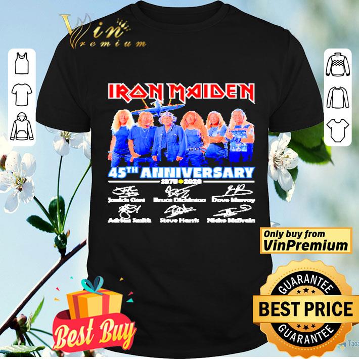 Iron Maiden 45th Anniversary 1975-2020 signature shirt