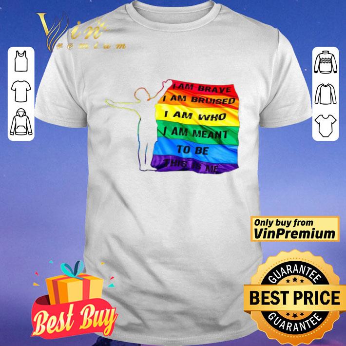 Megan Rapinoe I am Brave bruised who meant to be LGBT flag shirt