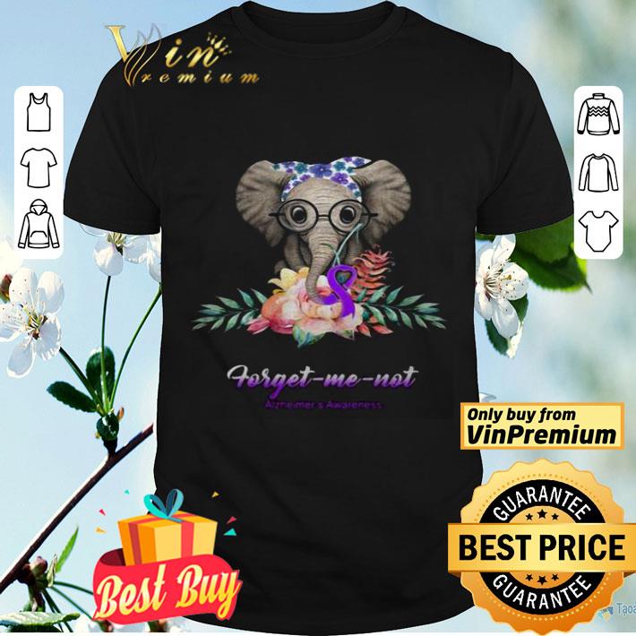 Elephant bow lovely forget me not alzheimers awareness shirt