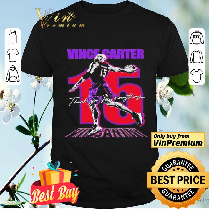 Vince carter 15 thank you for everything basketball shirt