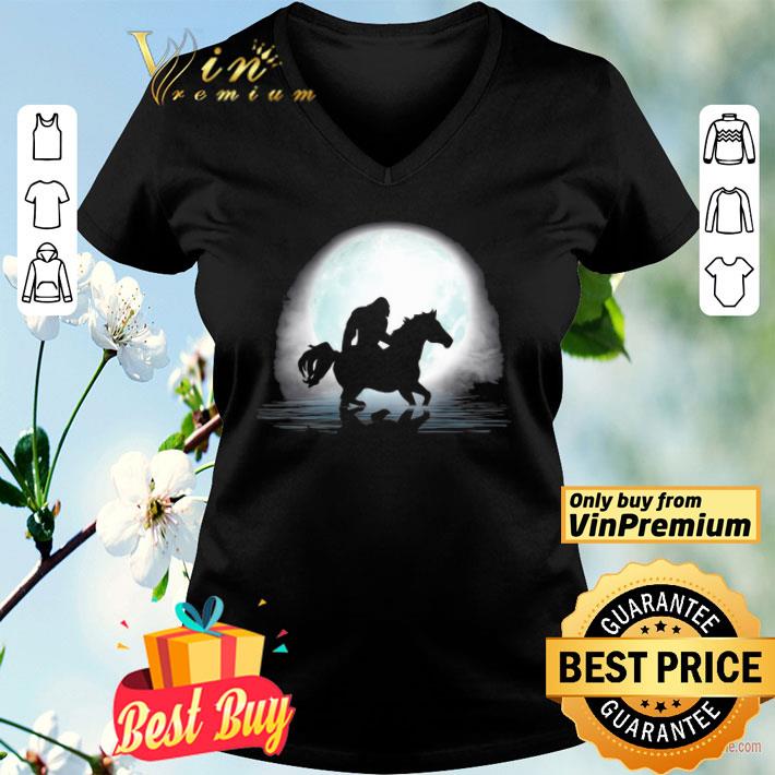 Bigfoot With Unicorn Under Moonlight shirt