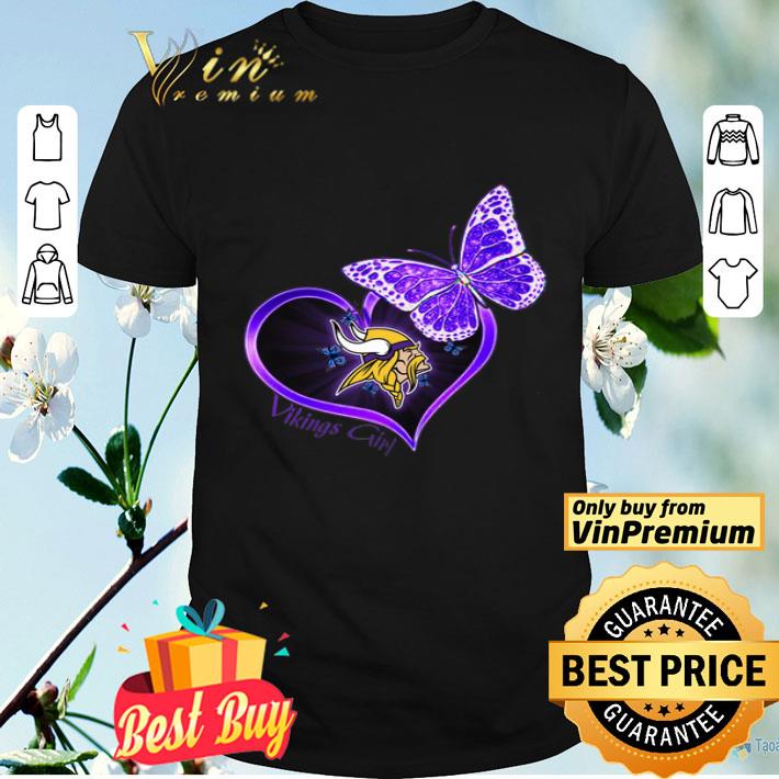 Butterfly Heart Vikings Girl shirt