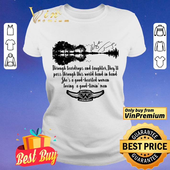 Waylon Jennings signature Good Hearted Woman 1983 lyric shirt