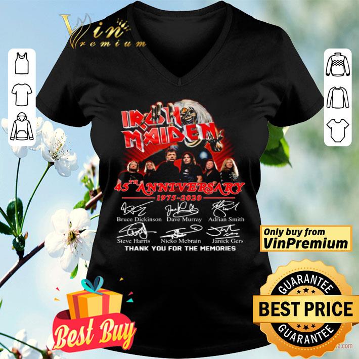 Iron Maiden 45th Anniversary 1975 2020 thank you for the memories shirt