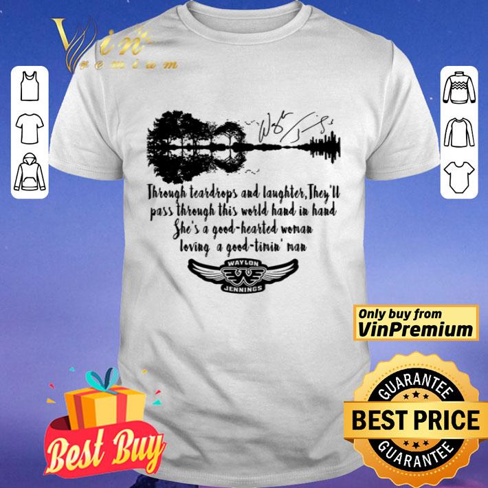 Waylon Jennings signature Good Hearted Woman 1983 lyric shirt