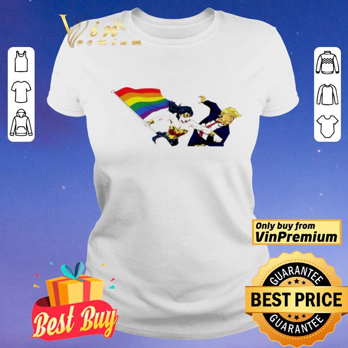 LGBT flag Superwoman and Donald Trump shirt