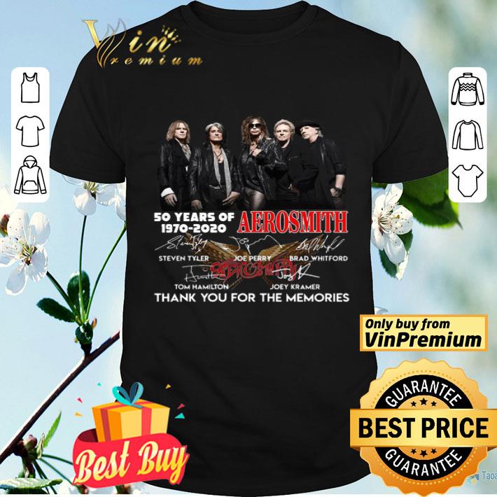 50 years of Aerosmith thank you for the memories signature shirt