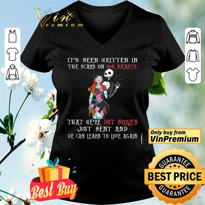 Jack And Sally Skellington It's Been Written In The Scars On Our Hearts shirt