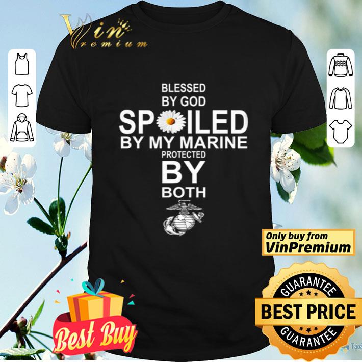 Cross Blessed by God Spoiled by my Marine  shirt