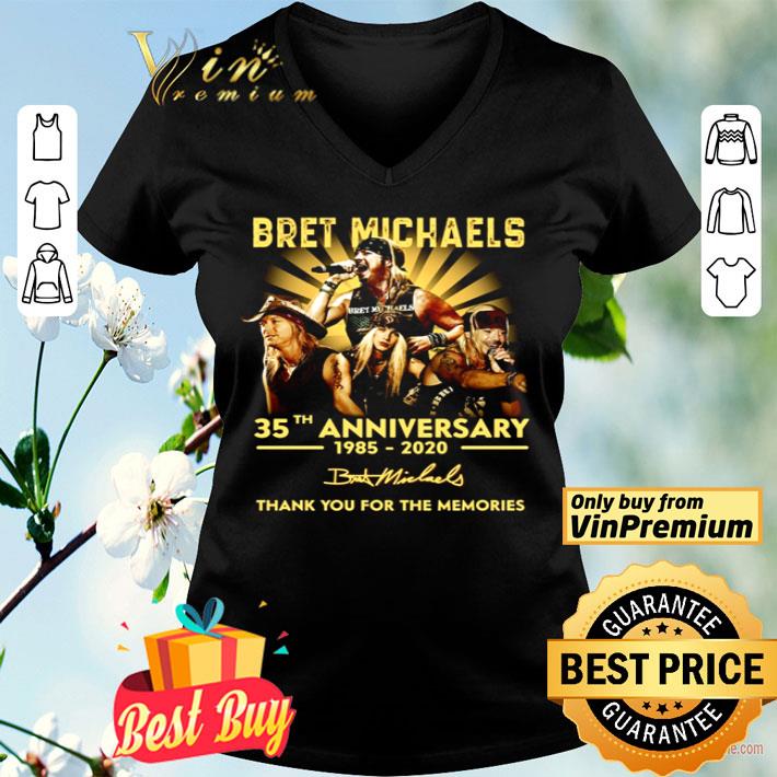 Bret Michaels 35th Anniversary 1985 2020 thank you for the memories signature shirt