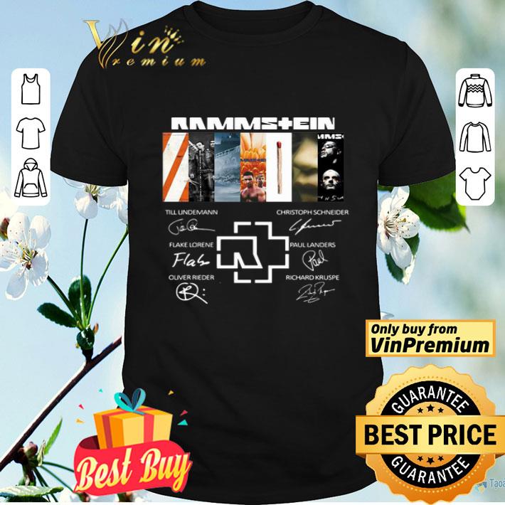 Rammstein Band Members Signatures shirt