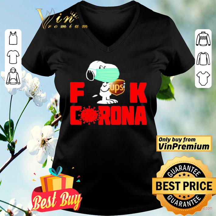 Snoopy Face Mask Hug Ups Fuck Coronavirus shirt