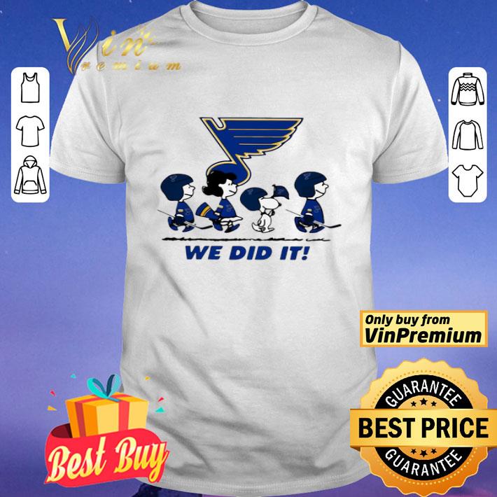 Peanuts St Louis Blues We Did It shirt