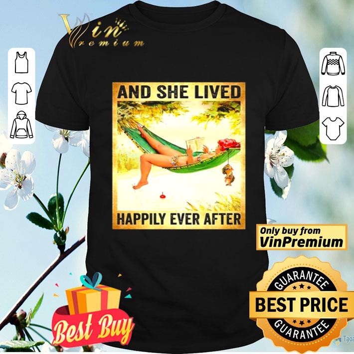 Hammock Beach Woman Fishing And she lived happily ever after shirt