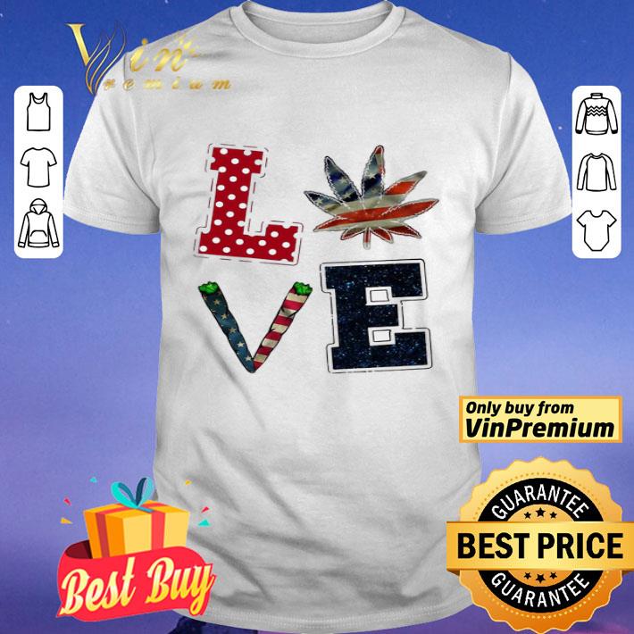 Love Weed American Flag shirt