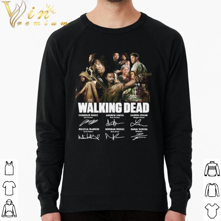 01aca52b awesome the walking dead movie characters signatures shirt 4 - Awesome The walking dead movie characters signatures shirt