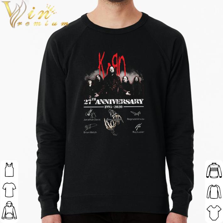 2e8027e5 official korn 27th anniversary 1993 2020 signature shirt 4 - Official Korn 27th Anniversary 1993 2020 Signature shirt