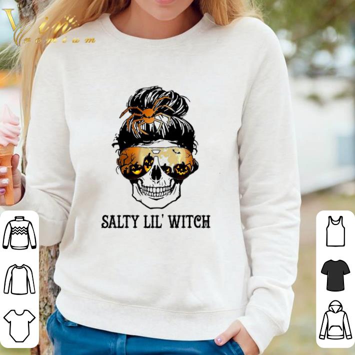 327f610c awesome skull salty lil witch happy halloween shirt 4 - Awesome Skull Salty Lil Witch Happy Halloween shirt