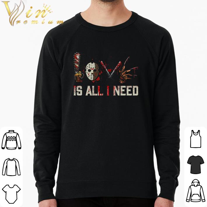 6f0d7c7d official horror characters love is all i need happy halloween shirt 4 - Official Horror Characters Love Is All I Need Happy Halloween shirt