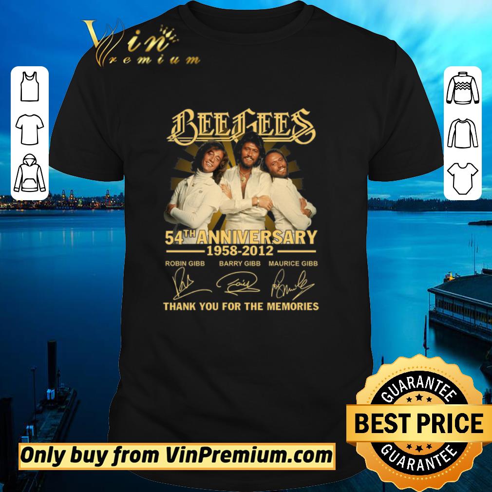 Hot Bee Gees 54th Anniversary 1958 2012 Signature Thank You For The Memories shirt