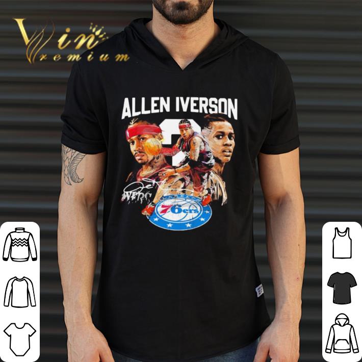 Hot Allen iverson philadelphia 76ers basketball player signature shirt