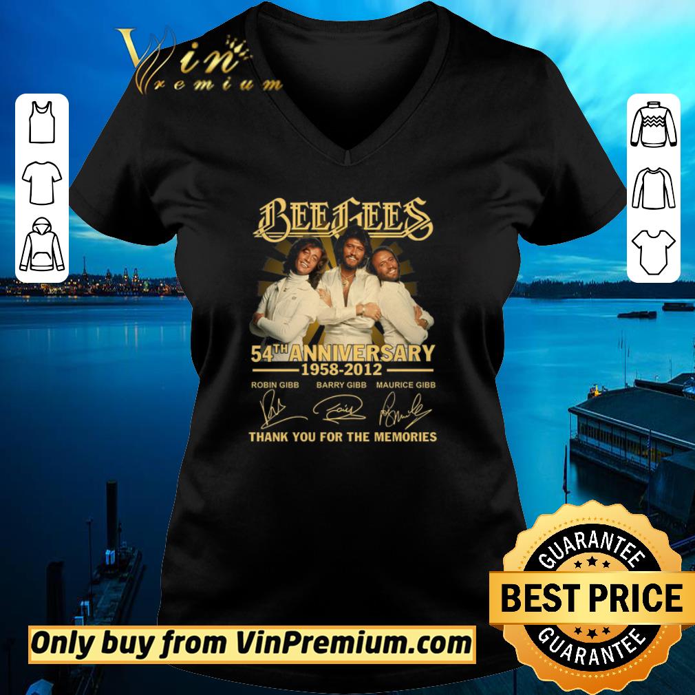 Hot Bee Gees 54th Anniversary 1958 2012 Signature Thank You For The Memories shirt