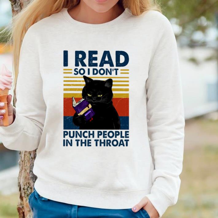 Hot Cat I read so I don’t punch people in the throat vintage shirt 86a2d06a hot cat i read so i don t punch people in the throat vintage shirt 4 - Hot Cat I read so I don’t punch people in the throat vintage shirt