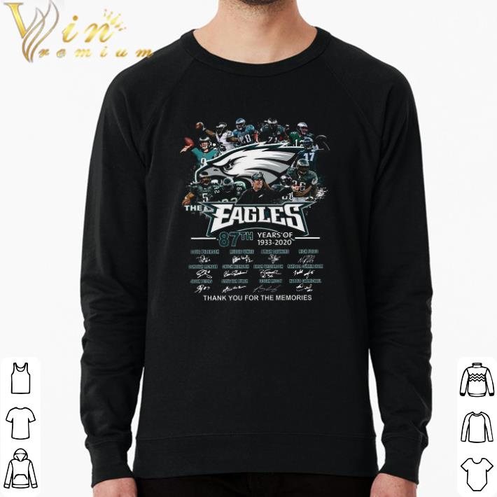 892cd36d pretty the eagles 87th years of 1933 2020 signature thank you for the memories shirt 4 - Pretty The Eagles 87th Years Of 1933 2020 Signature Thank You For The Memories shirt