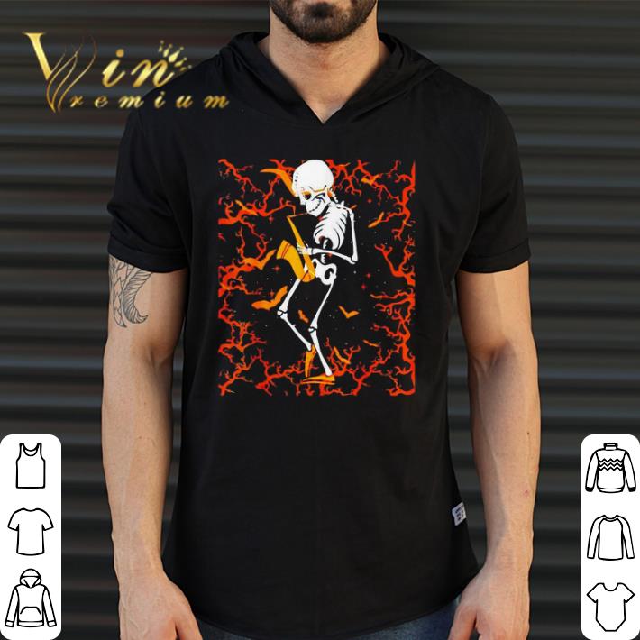 Awesome Skeleton playing saxophone halloween shirt