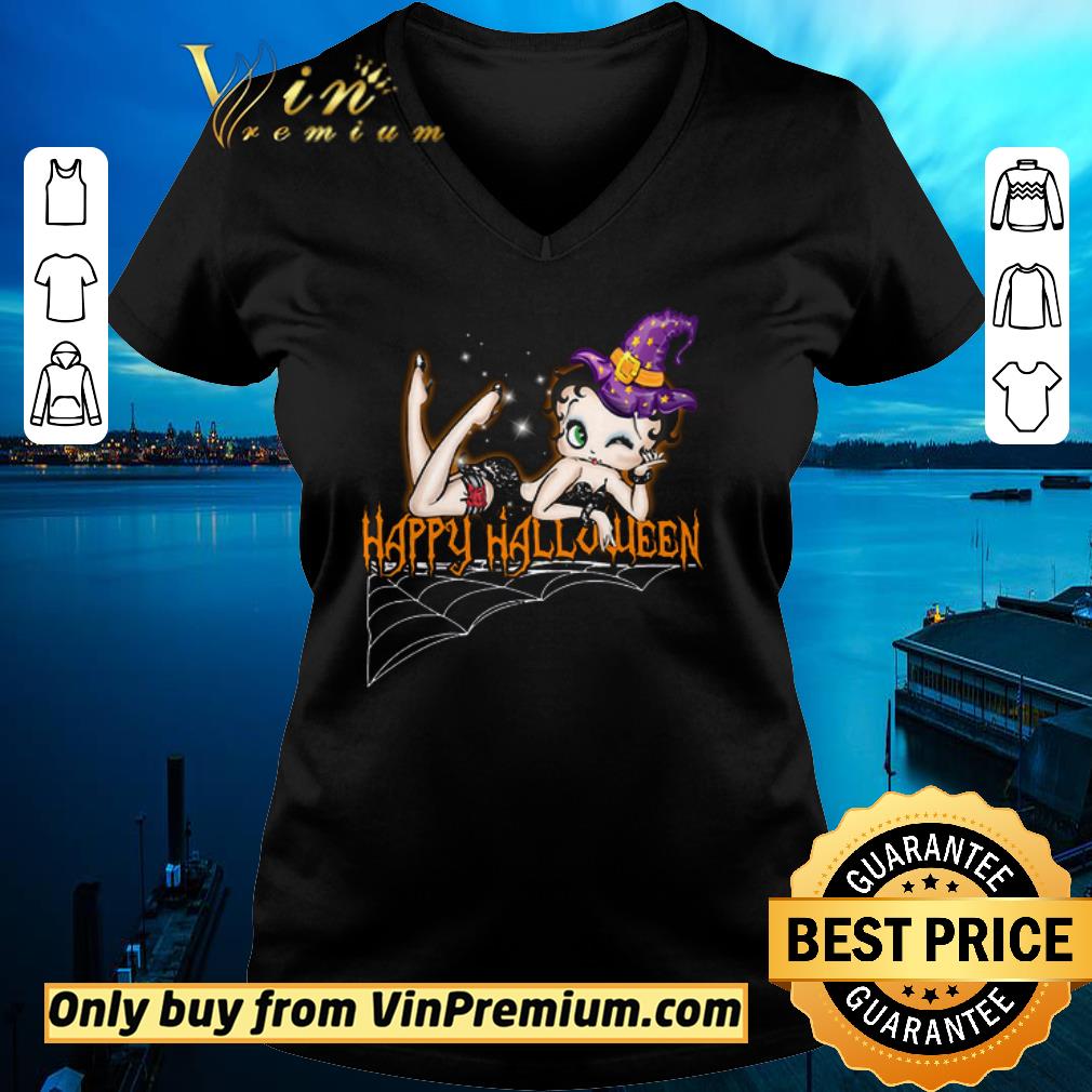 Awesome Betty Boop Witch Happy Halloween shirt