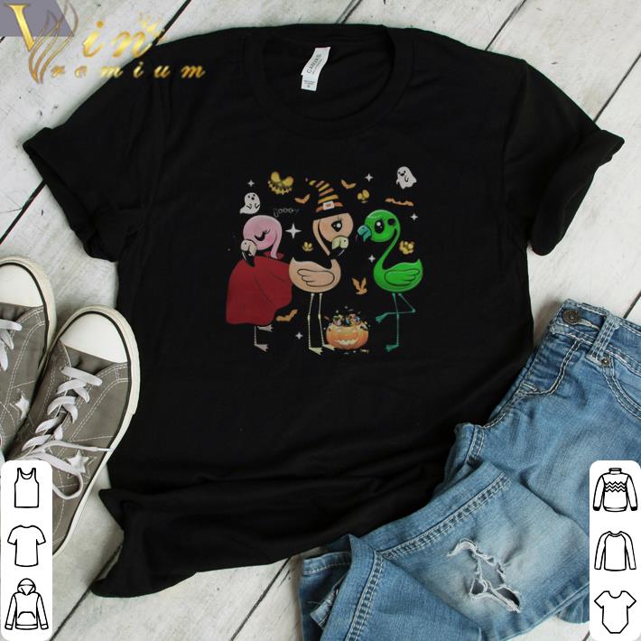 Hot Flamingo Witch Halloween shirt