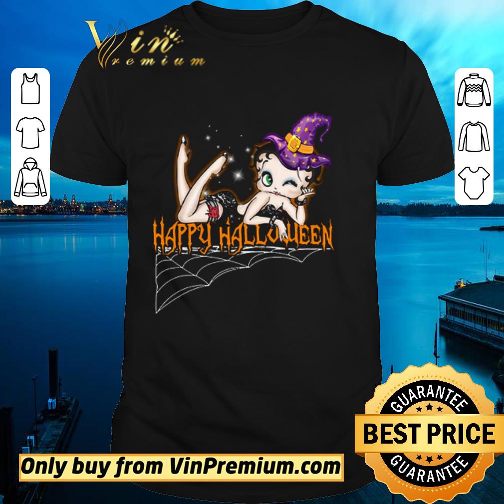 Awesome Betty Boop Witch Happy Halloween shirt