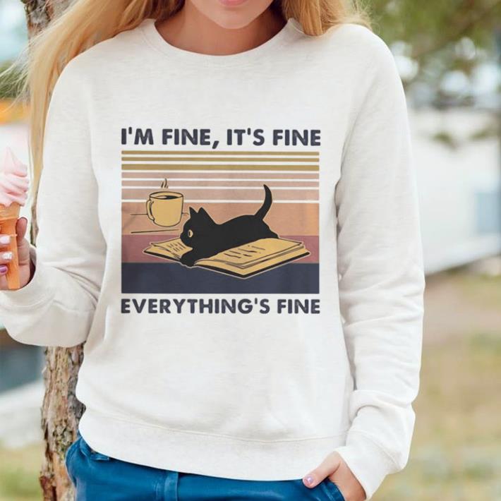 Original Black cat Read book and drink coffee I’m fine It’s fine everything’s fine vintage retro shirt b39e3f3c original black cat read book and drink coffee i m fine it s fine everything s fine vintage retro shirt 4 - Original Black cat Read book and drink coffee I’m fine It’s fine everything’s fine vintage retro shirt