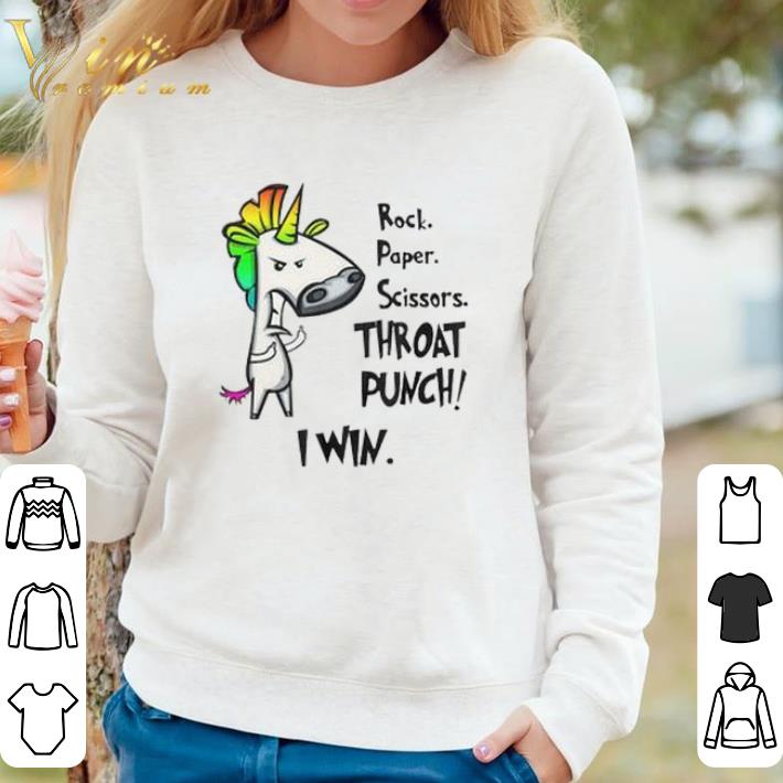 Awesome Rock Paper Scissors Throat Punch I Win Unicorn shirt b4cb5fbb awesome rock paper scissors throat punch i win unicorn shirt 4 - Awesome Rock Paper Scissors Throat Punch I Win Unicorn shirt