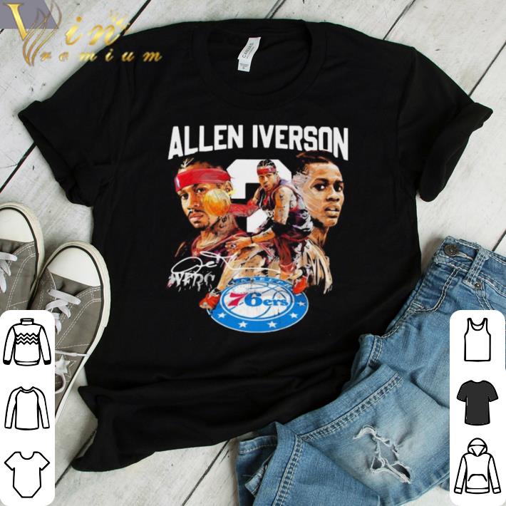 Hot Allen iverson philadelphia 76ers basketball player signature shirt