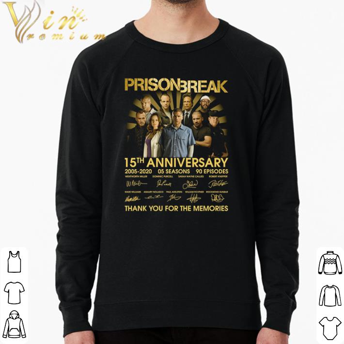 baa519ee funny prison break 15th anniversary 2005 2020 thank you for the memories shirt 4 - Funny Prison Break 15th Anniversary 2005 2020 thank you for the memories shirt