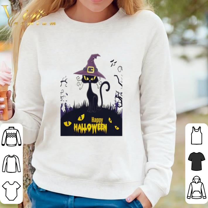 ec2b7d4d hot black cat witch happy halloween shirt 4 - Hot Black Cat Witch Happy Halloween shirt