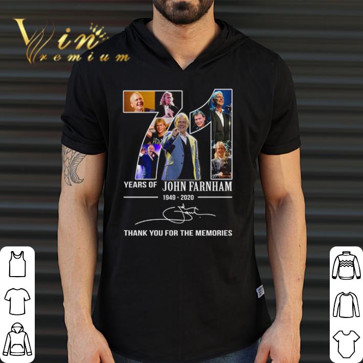 Awesome 71 years of John Farnham 1949 2020 thank you for the memories signature shirt