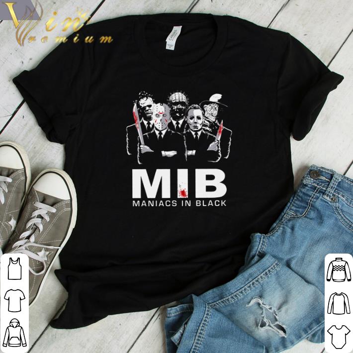 Funny Horror MIB Maniacs In Black shirt