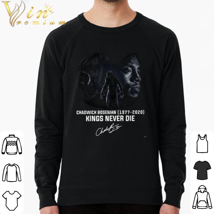 03aa448e hot chadwick boseman 1977 2020 black panther kings never die signature shirt 4 - Hot Chadwick Boseman 1977 2020 Black Panther Kings Never Die Signature shirt