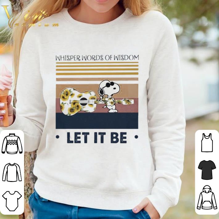 0bd8bdc2 official snoopy whisper words of wisdom let it be vintage shirt 4 - Official Snoopy Whisper words of wisdom let it be vintage shirt