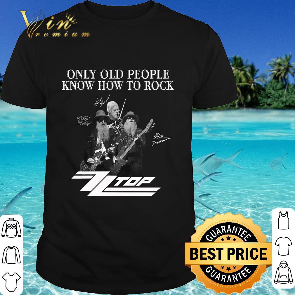 Official Band zz top only old people know how to rock shirt