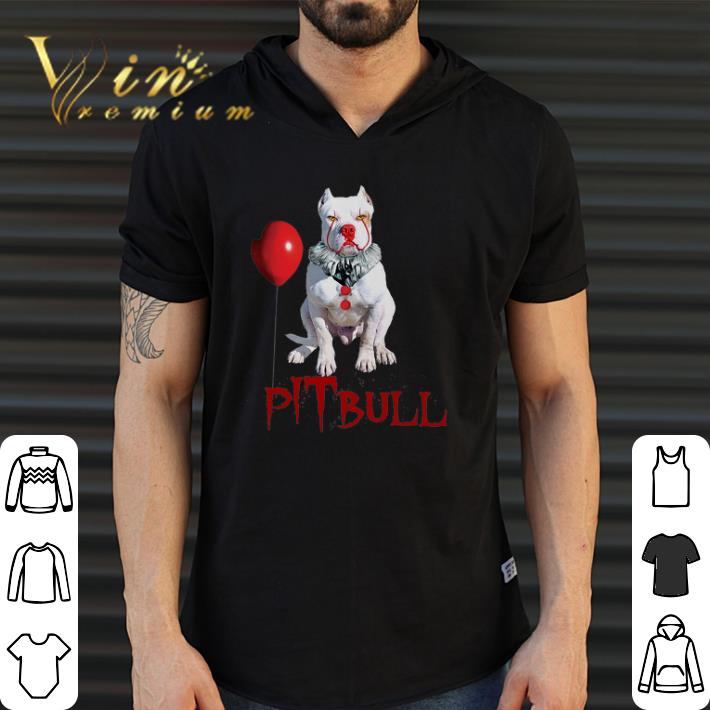 Awesome Pitbull Pennywise Stephen King IT Happy Halloween shirt